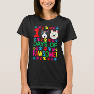 Camiseta Cachorro 100º Dia Da Escola 100 Dias De Pawsome