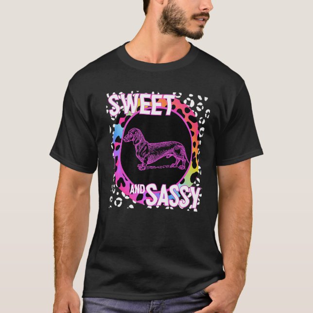 Camiseta Cachorro 90s Nostalgia Rainbow Leopard Impressão (Frente)