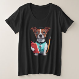 Camiseta Cachorro A Trabalhar Como Enfermeira, Cachorro A V