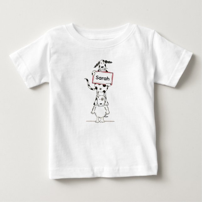 Camiseta Cachorro Acrobata Fofo Personalizado  (Frente)