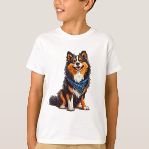 Camiseta Cachorro adorável em estilo desenho animado