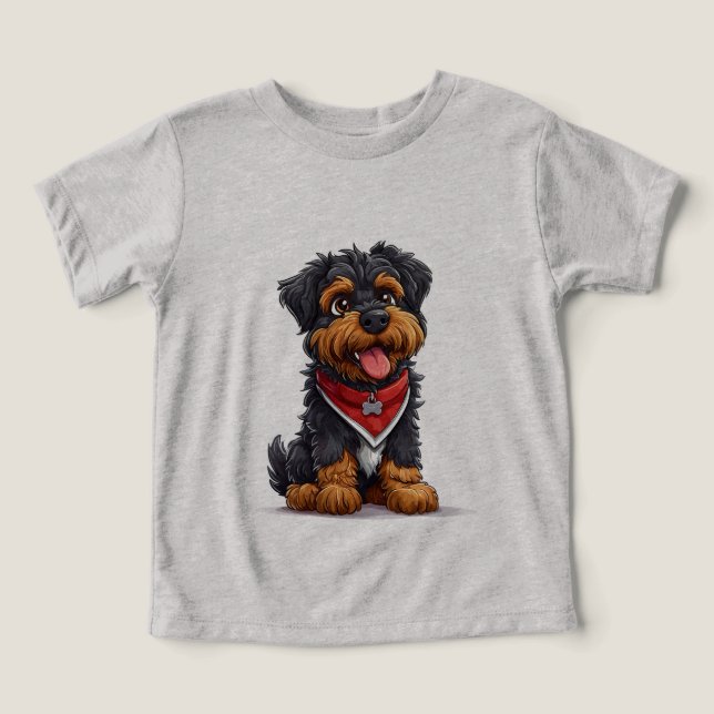 Camiseta Cachorro adorável em estilo desenho animado (Design frontal)
