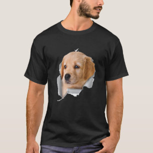 Camiseta Cachorro Adorável Face de Retriever Dourado Retrie