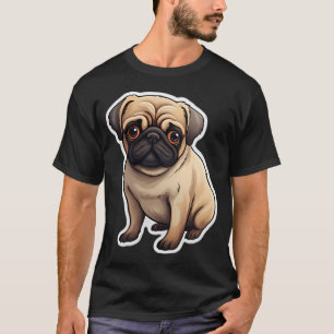 Camiseta Cachorro Adorável Mops