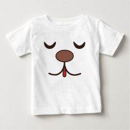 Camiseta Cachorro adorável rosto branco