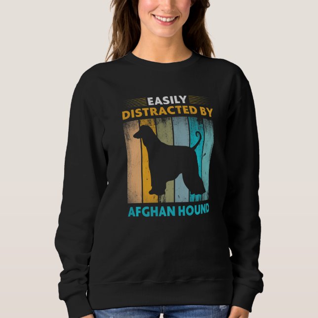 Camiseta Cachorro afegão facilmente distraído por cães (Frente)