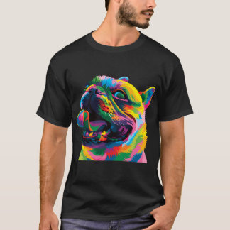 Camiseta Cachorro Airedale angustiado pôr do sol retrô dese