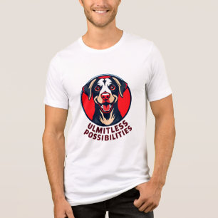 Camiseta Cachorro Alegre com Texto Inspirador Uplificante