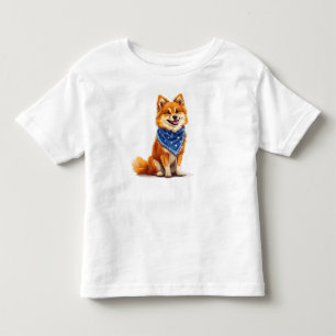 Camiseta Cachorro alegre em estilo de desenho animado