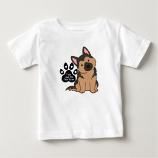 Camiseta Cachorro Alemão Adorável Citação de Pata