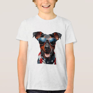 Camiseta Cachorro Alemão De Pinscher 4 De Julho Independe A