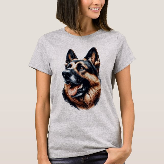 Camiseta Cachorro alemão Shepperd (Frente)