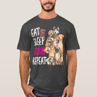 Camiseta Cachorro Almoço Coma Repetição do Almoço do Sono
