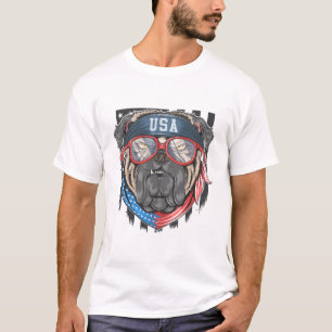 Camiseta Cachorro americano perigoso, Cachorro Bull com ban