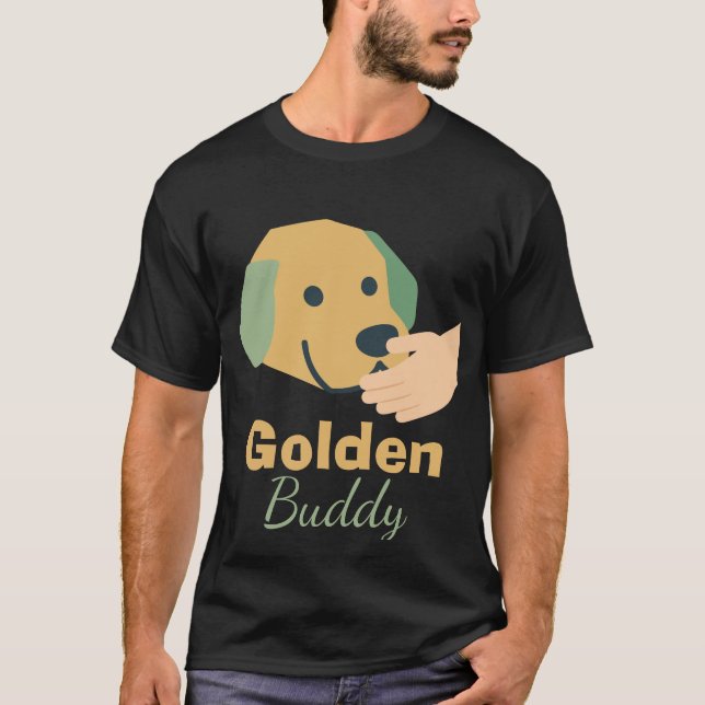Camiseta Cachorro Amigo Dourado (Frente)