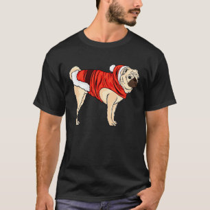 Camiseta Cachorro amor Cachorro Pitbull Fofo Chapéu Natal F