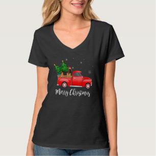 Camiseta Cachorro Andando na Rua Vermelha Natal