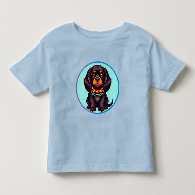 Camiseta Cachorro Animado Fofo com Coleira (Frente)