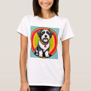Camiseta Cachorro Animado Fofo com Coleira