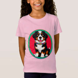 Camiseta Cachorro Animado Fofo com Coleira