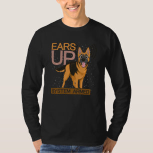 Camiseta Cachorro Animal Sobe German shepherd Arrancado