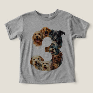 Camiseta Cachorro aniversário de 3 anos Todler Cachorro Pup