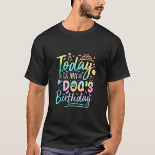 Camiseta Cachorro Aniversário Hoje É o Cachorro de Aniversá