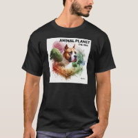 Cachorro ao ar livre na impressora natural - Arte 