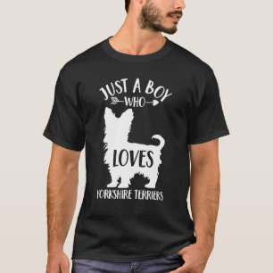 Camiseta Cachorro Apenas Um Menino Que Ama Yorkshire Terrie