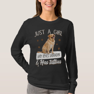 Camiseta Cachorro Apenas Uma Menina Que Ama Tatuagens Lab