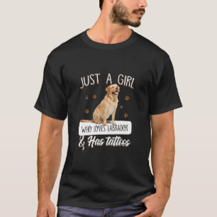 Camiseta Cachorro Apenas Uma Menina Que Ama Tatuagens Lab