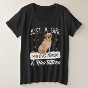 Camiseta Cachorro Apenas Uma Menina Que Ama Tatuagens Lab
