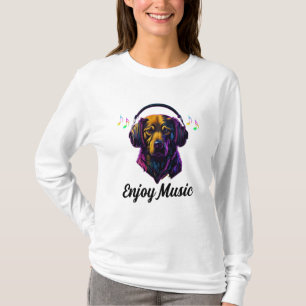 Camiseta Cachorro Aproveite Música