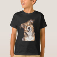 Cachorro Aquarela é Cão Surpreso Confuso
