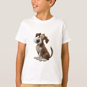 Camiseta Cachorro Aquarela é Cão Surpreso Confuso