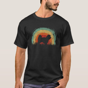Camiseta Cachorro Arco-Íris Vintage Maltês Retro Homens Mul