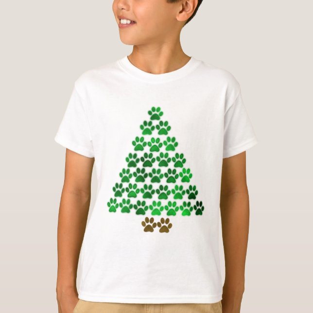 Camiseta Cachorro/Árvore de Natal de Gato (Frente)
