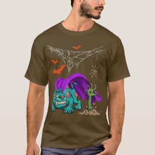 Camiseta Cachorro Assustado Zombie Correspondente Cachorro