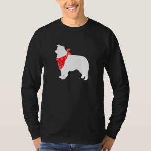 Camiseta Cachorro Aussie Australiano Vestindo Red Bandana
