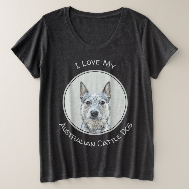 Camiseta Cachorro Australiano - Arte Cachorro Original Boni (Frente do Design)