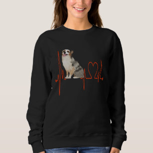 Camiseta Cachorro Australiano Batimento Cardíaco EKG Meus C
