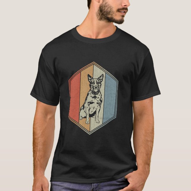 Camiseta Cachorro Australiano De Design (Frente)
