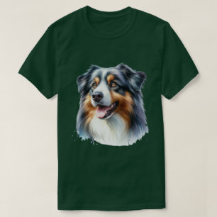 Camiseta Cachorro Australiano de três cores
