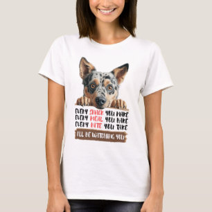 Camiseta Cachorro Australiano - Estarei Vendo Você T-Shi