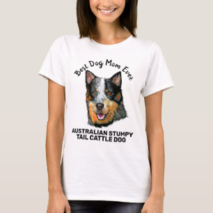 Camiseta Cachorro australiano Stumpy Tail melhor mãe de cac
