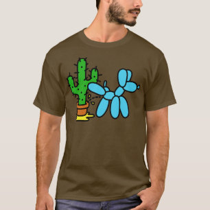Camiseta Cachorro-balão e cacto Artista balão