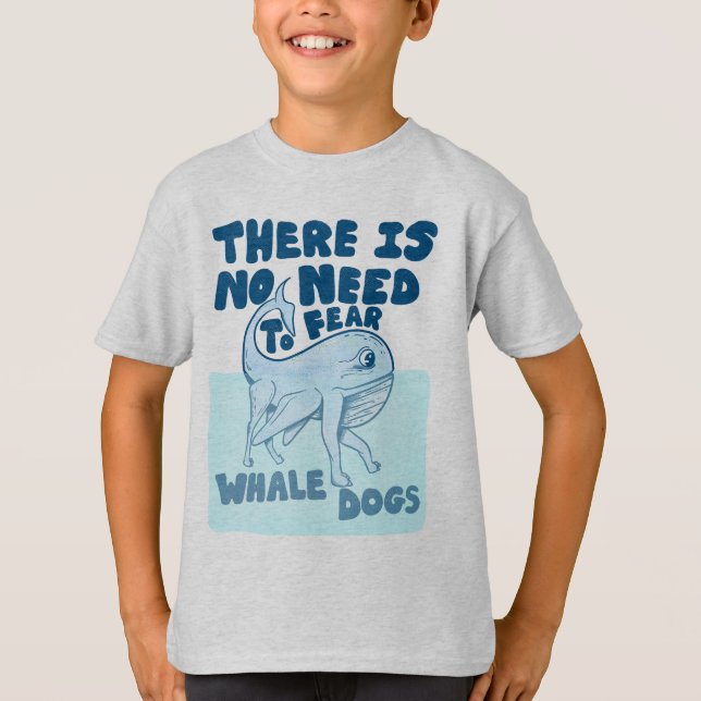 Camiseta Cachorro Baleia criatura engraçada (Frente)