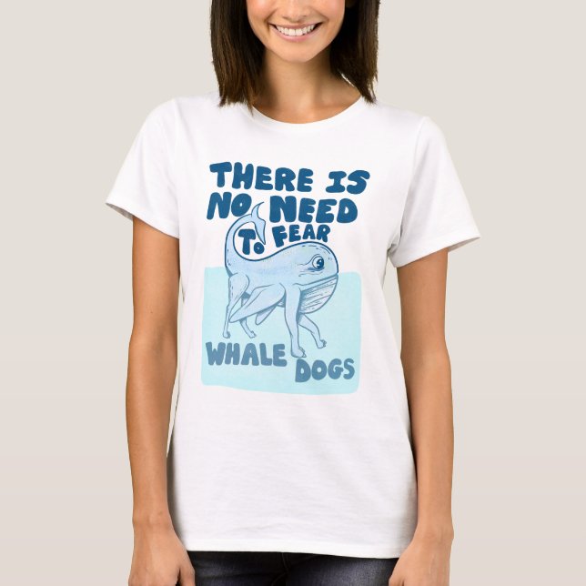 Camiseta Cachorro Baleia criatura engraçada (Frente)