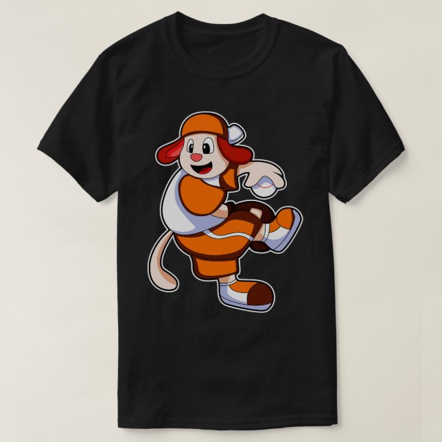 Camiseta Cachorro Baseball Luva 1 (Frente do Design)