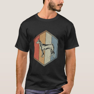 Camiseta Cachorro Basenji Com Design Distante Retro Basenji